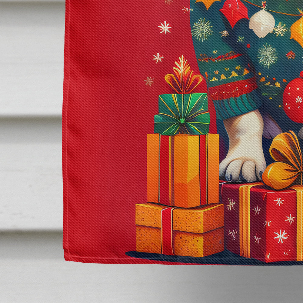 French Bulldog Holiday Christmas House Flag-3