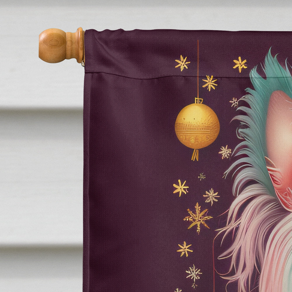 Chinese Crested Holiday Christmas House Flag-2