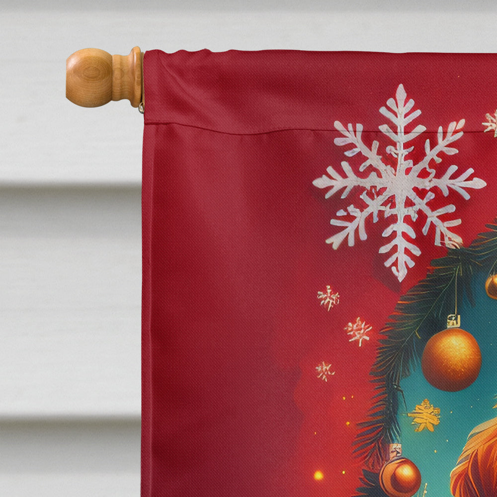 Nova Scotia Duck Toller Holiday Christmas House Flag-2