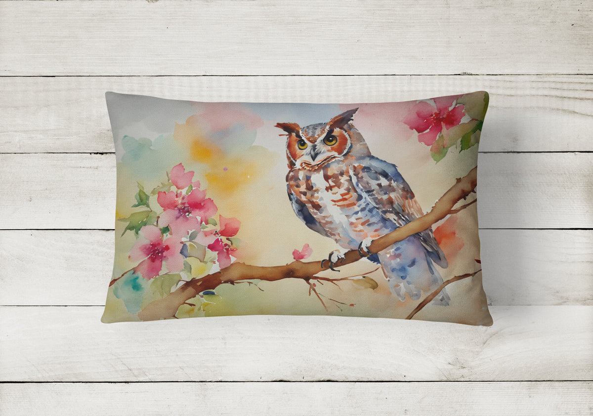 Eastern Screech Owl Throw Pillow-1