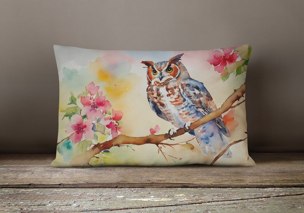 Eastern Screech Owl Throw Pillow-3