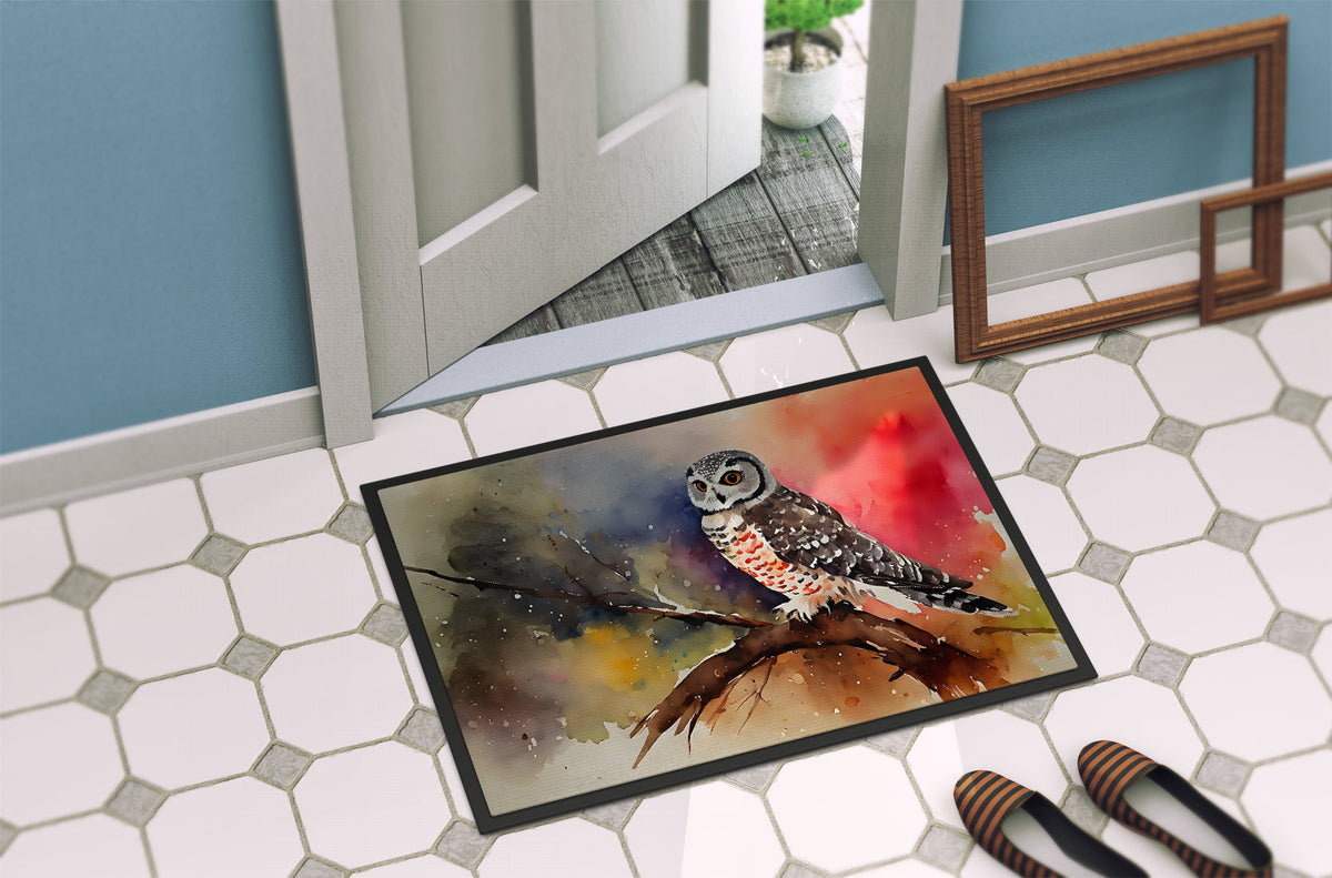 Northern Hawk Owl Doormat-3