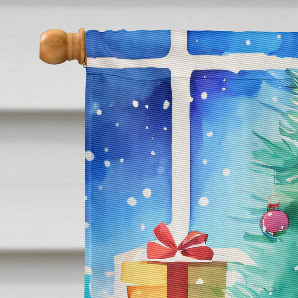 Bichon Frise Christmas House Flag-2