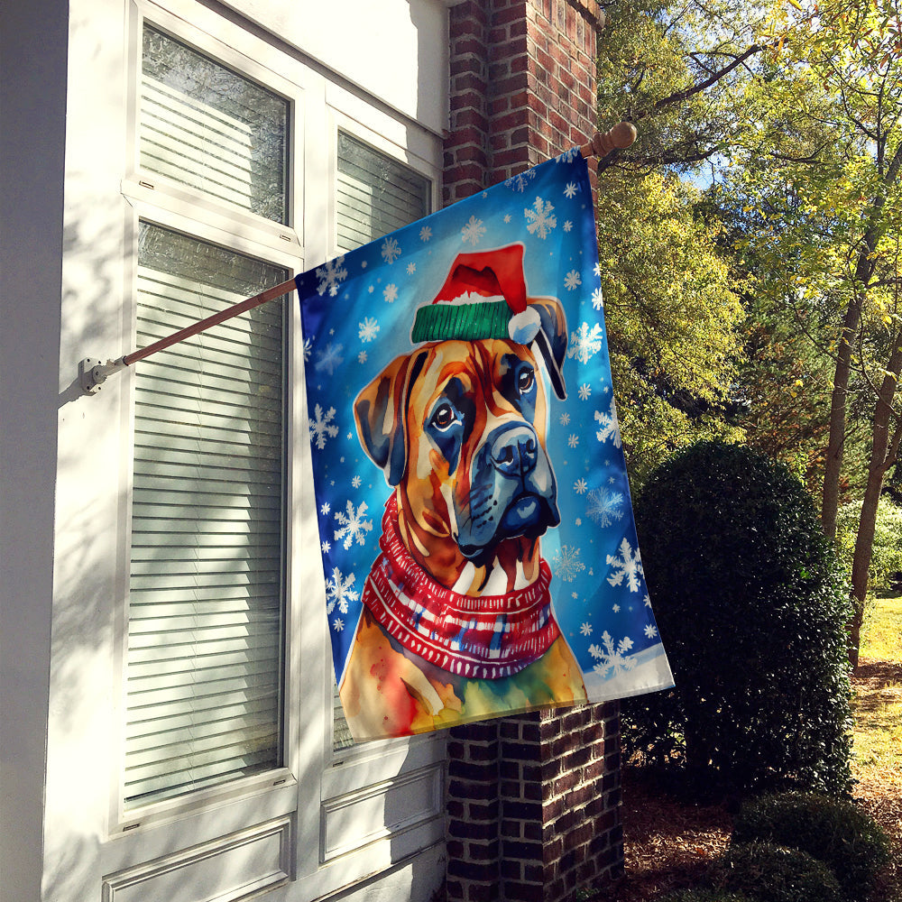 Boxer Christmas House Flag-1