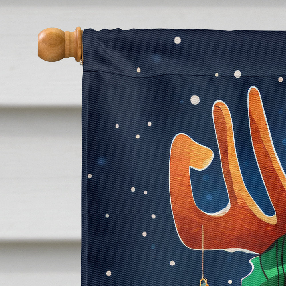 Chesapeake Bay Retriever Christmas House Flag-2