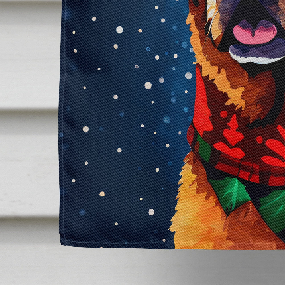 Chesapeake Bay Retriever Christmas House Flag-3