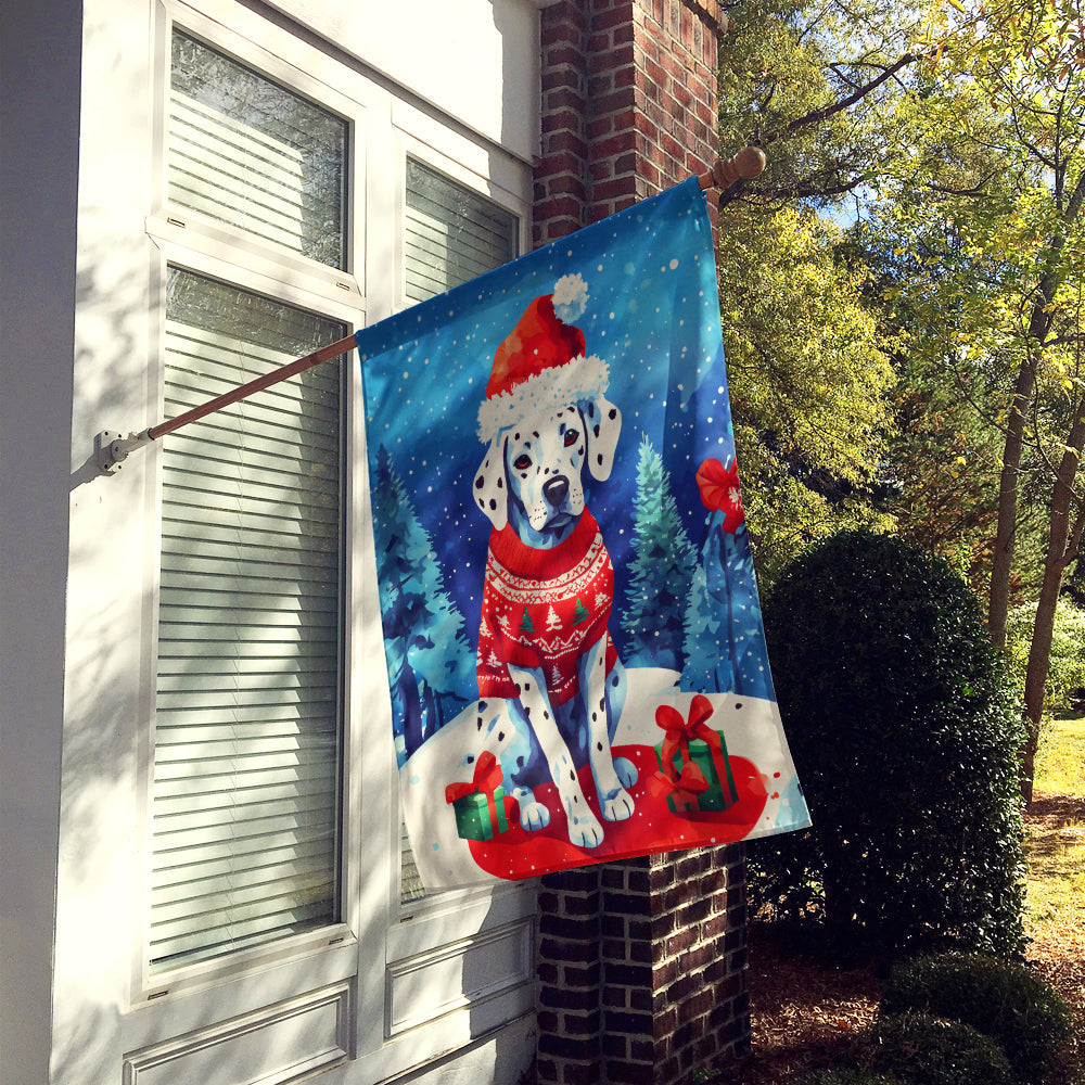 Dalmatian Christmas House Flag-1