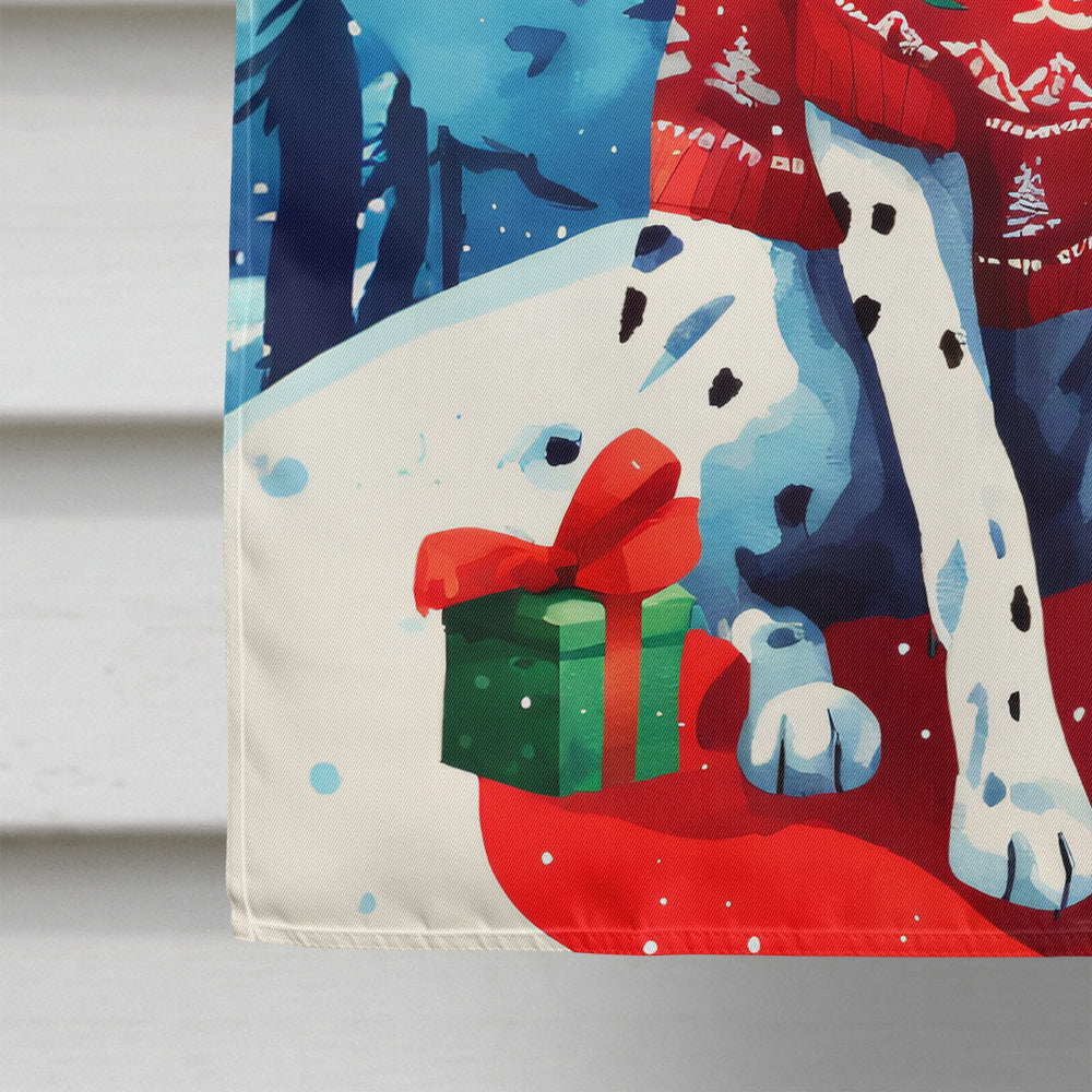 Dalmatian Christmas House Flag-3