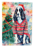 English Springer Spaniel Christmas House Flag-0