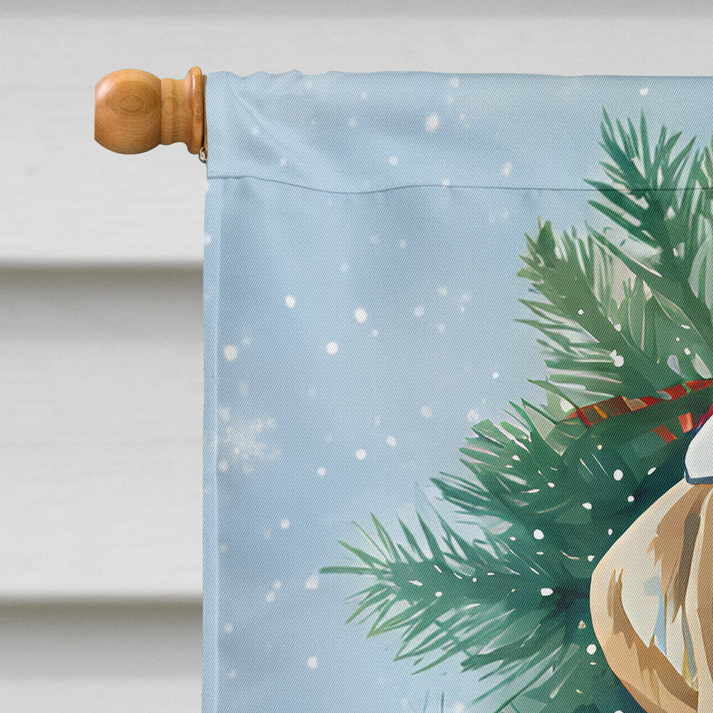 Yellow Labrador Retriever Christmas House Flag-2