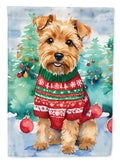 Norfolk Terrier Christmas House Flag-0
