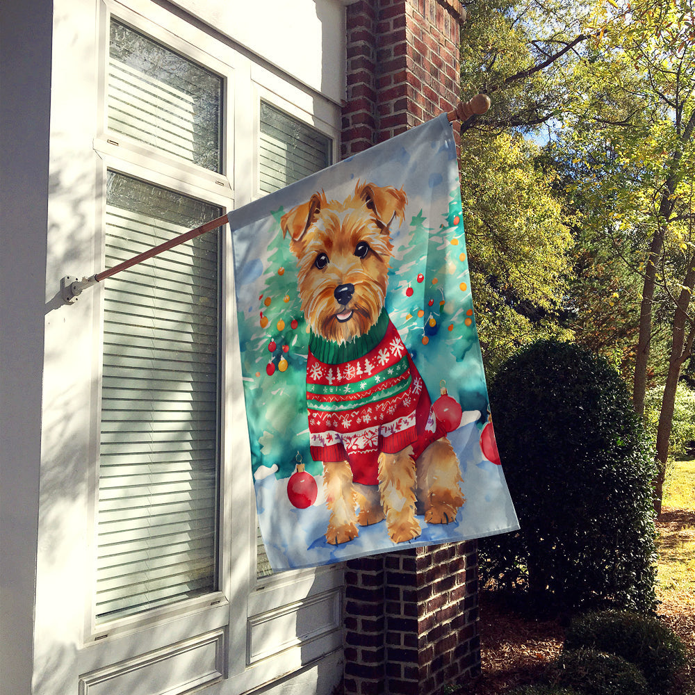 Norfolk Terrier Christmas House Flag-1
