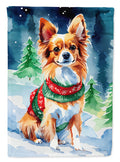 Papillon Christmas House Flag-0