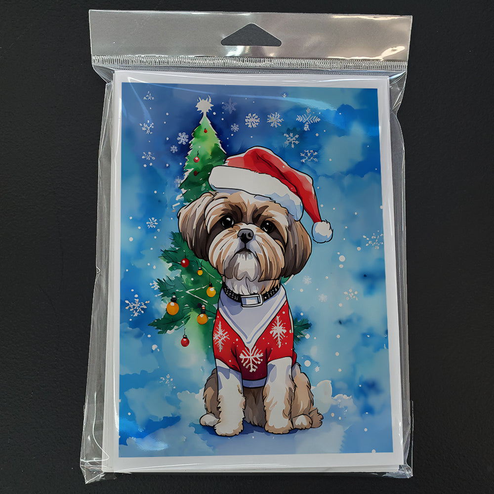 Shih Tzu Christmas Greeting Cards Pack of 8-2