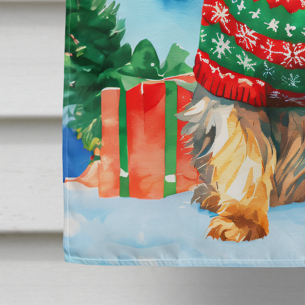 Yorkshire Terrier Yorkie Christmas House Flag-3