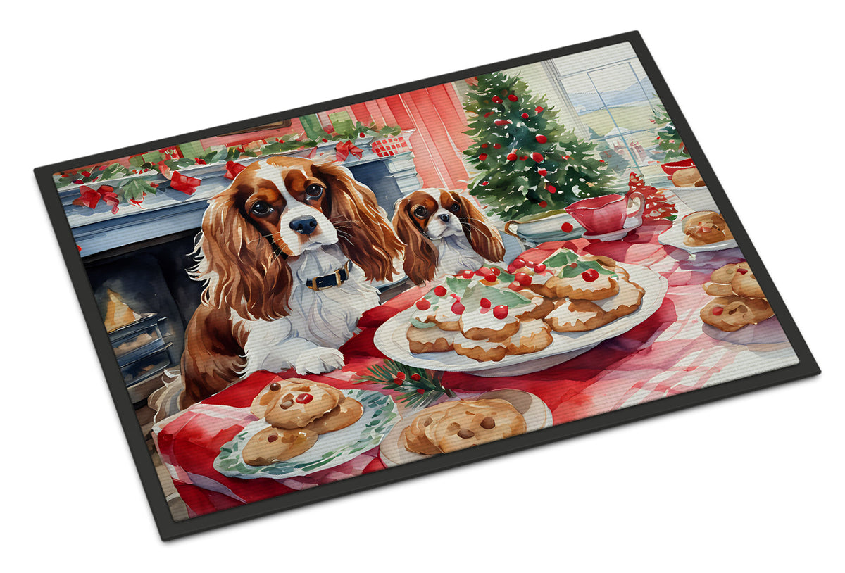 Cavalier Spaniel Christmas Cookies Doormat-0