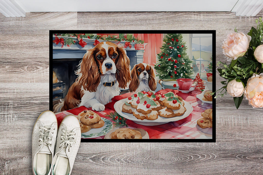 Cavalier Spaniel Christmas Cookies Doormat-1