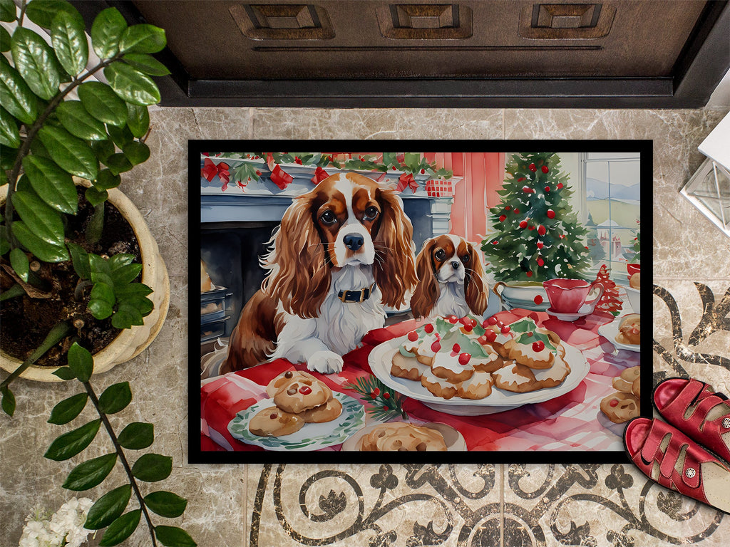 Cavalier Spaniel Christmas Cookies Doormat-2