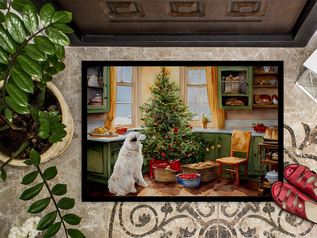 Great Pyrenees Christmas Cookies Doormat-2