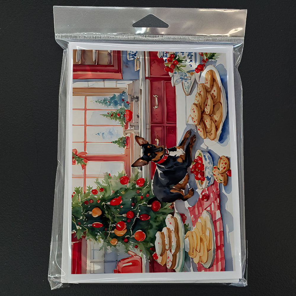 Miniature Pinscher Christmas Cookies Greeting Cards Pack of 8-2
