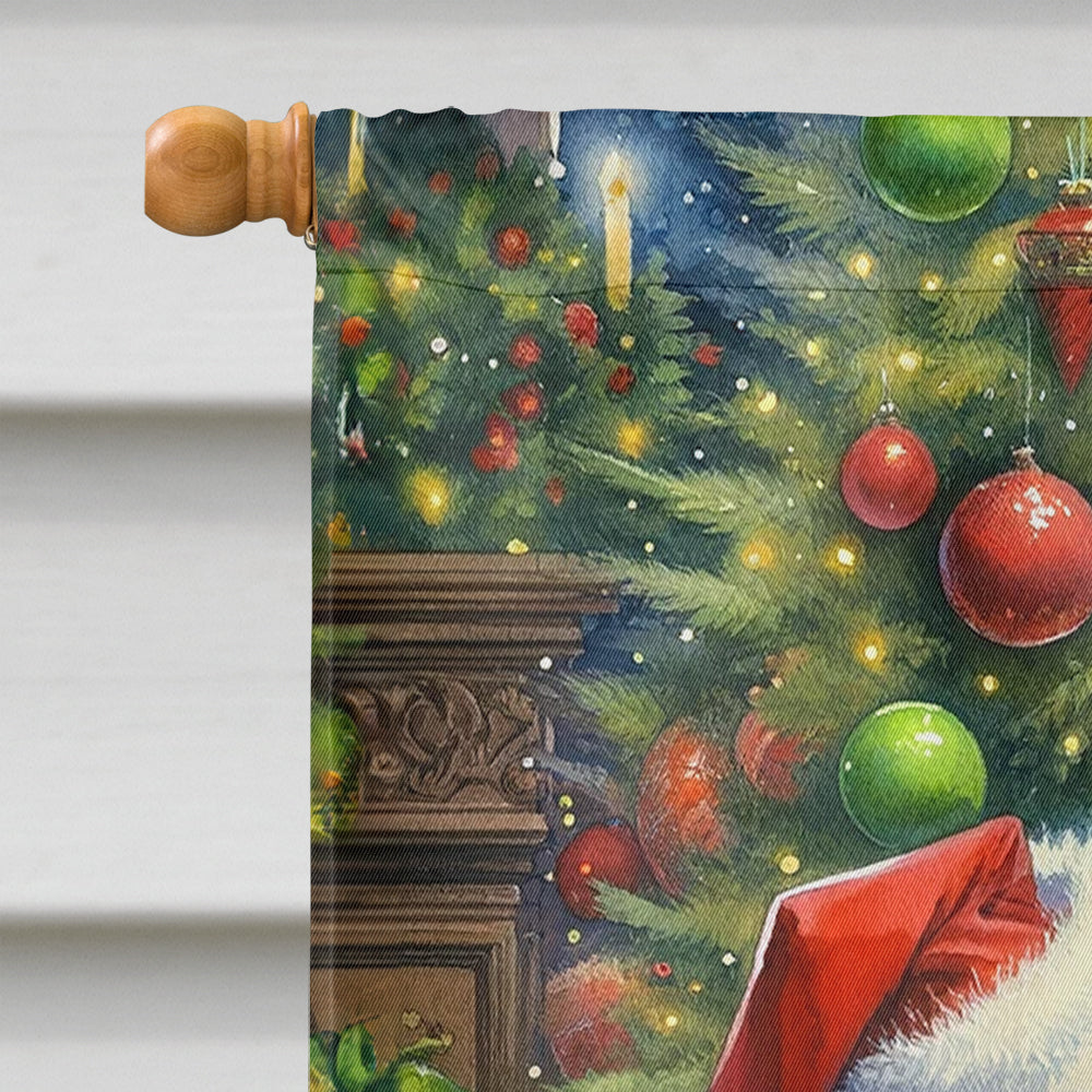 Bluetick Hound and Santa Claus House Flag-2