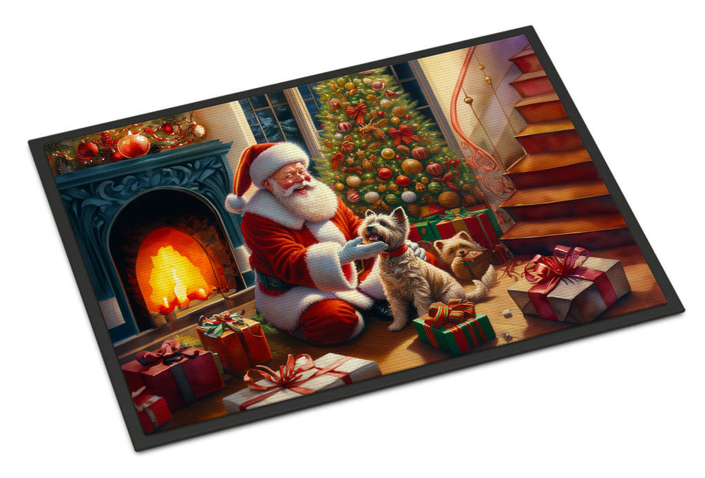 Cairn Terrier and Santa Claus Doormat-0