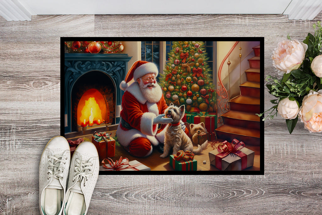 Cairn Terrier and Santa Claus Doormat-1