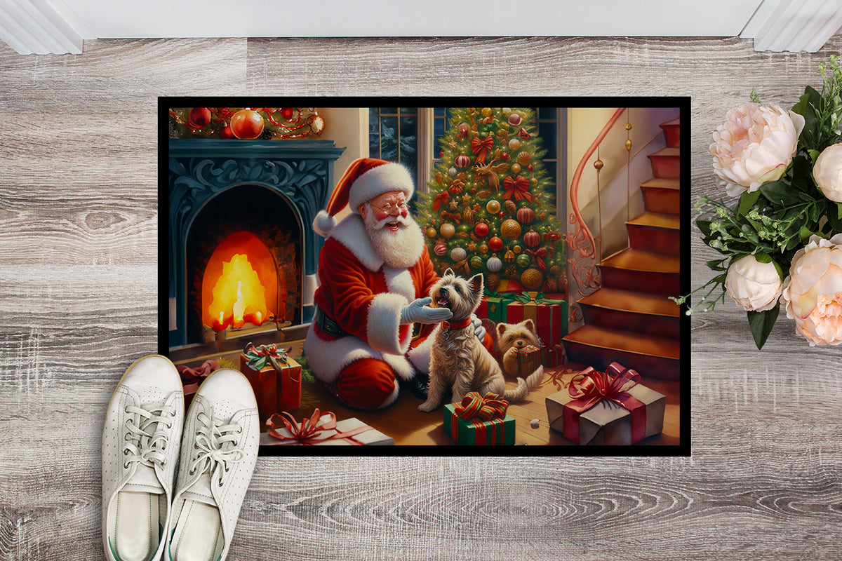 Cairn Terrier and Santa Claus Doormat-1