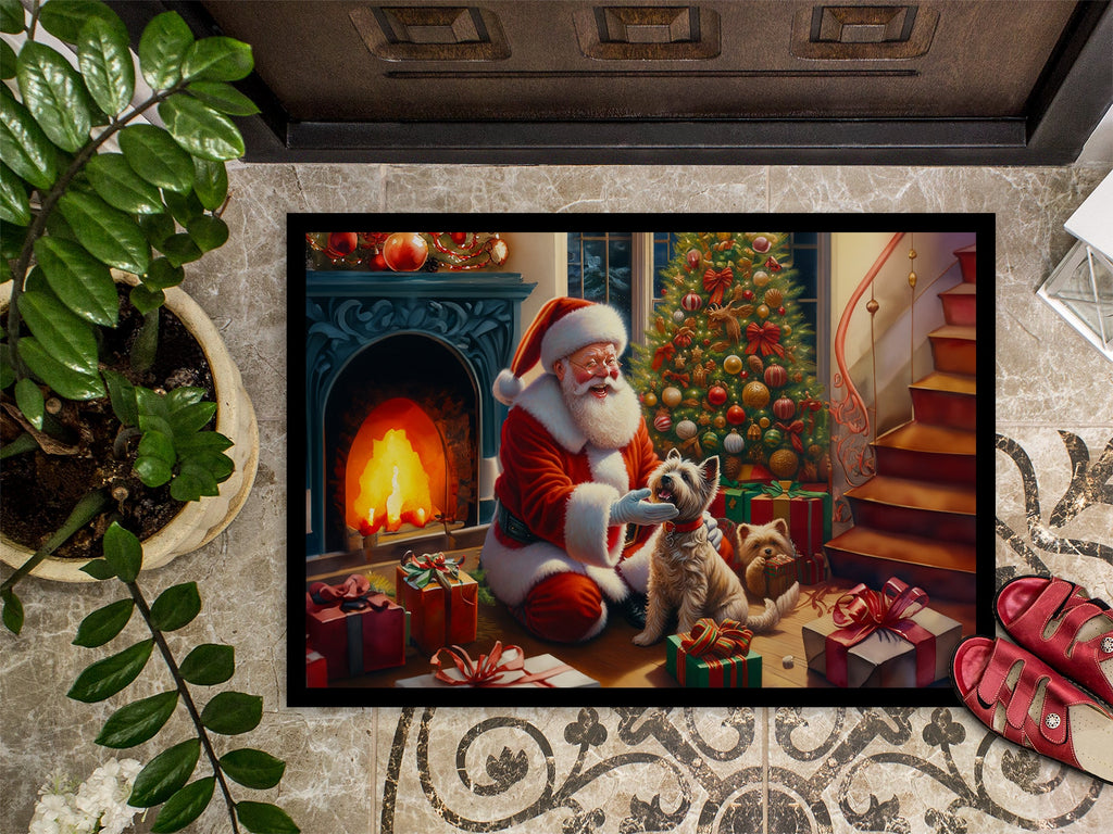 Cairn Terrier and Santa Claus Doormat-2