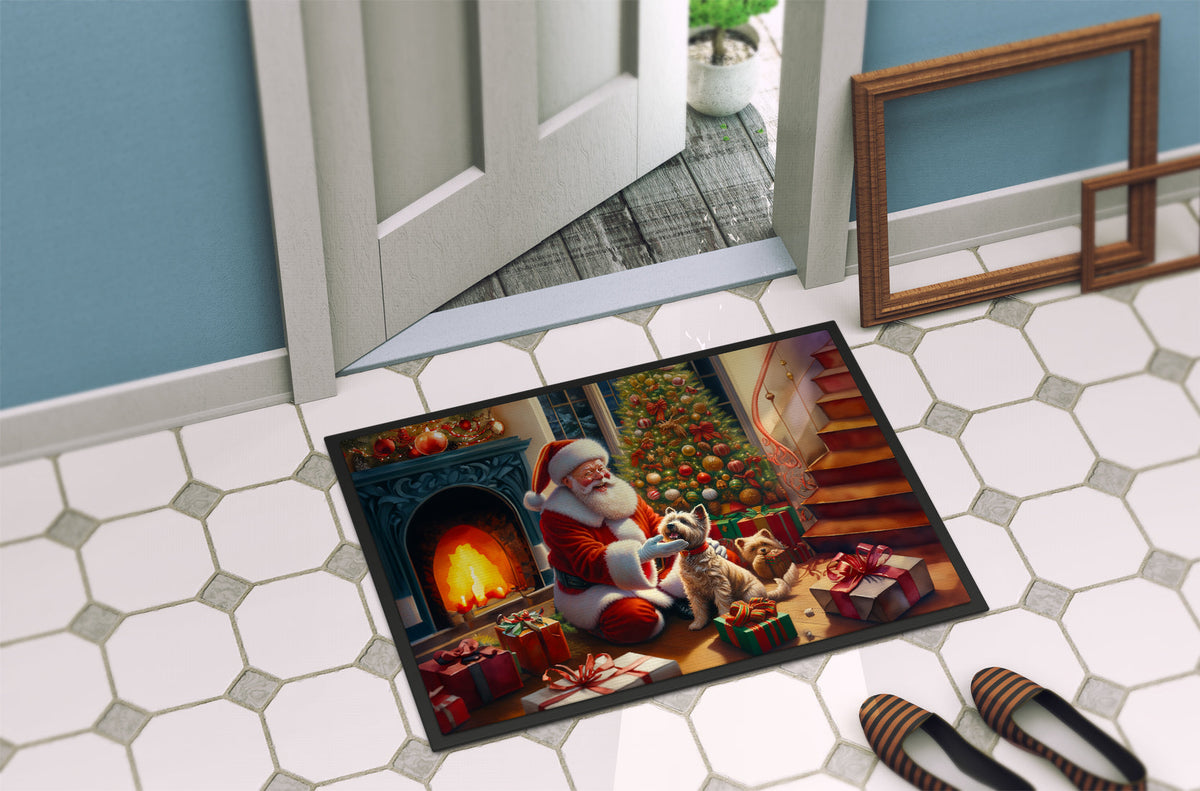 Cairn Terrier and Santa Claus Doormat-3