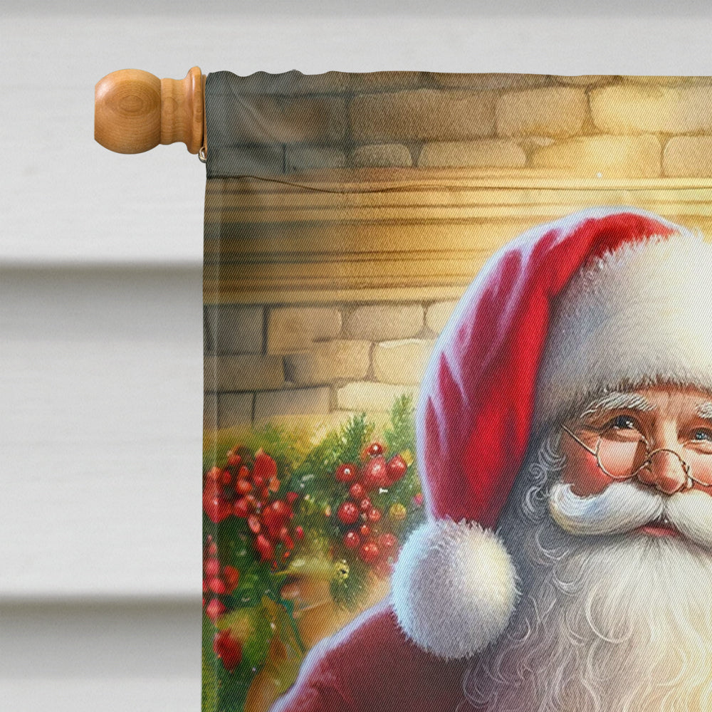 Labrador Retriever and Santa Claus House Flag-2