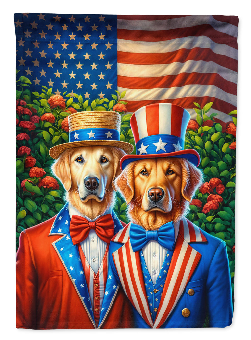 All American Golden Retriever House Flag-0