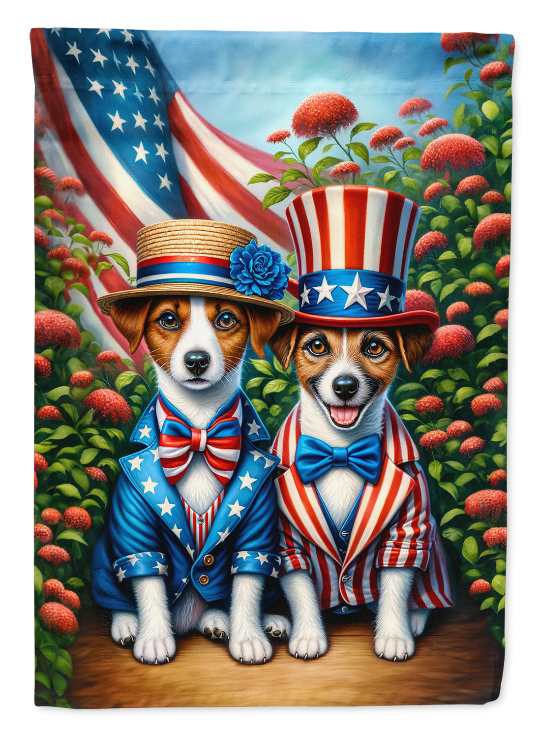 All American Jack Russell Terrier House Flag-0