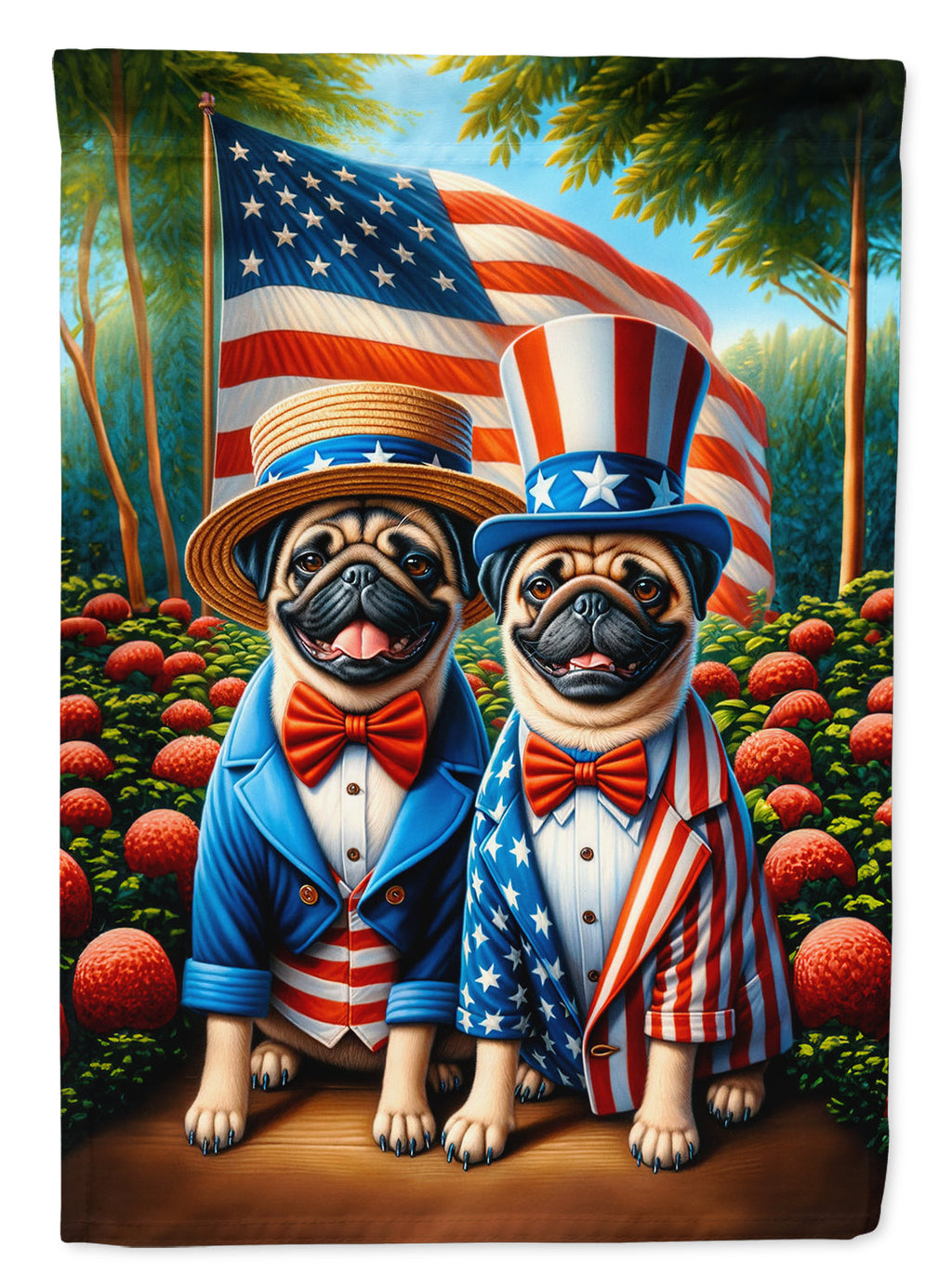 All American Pug House Flag-0