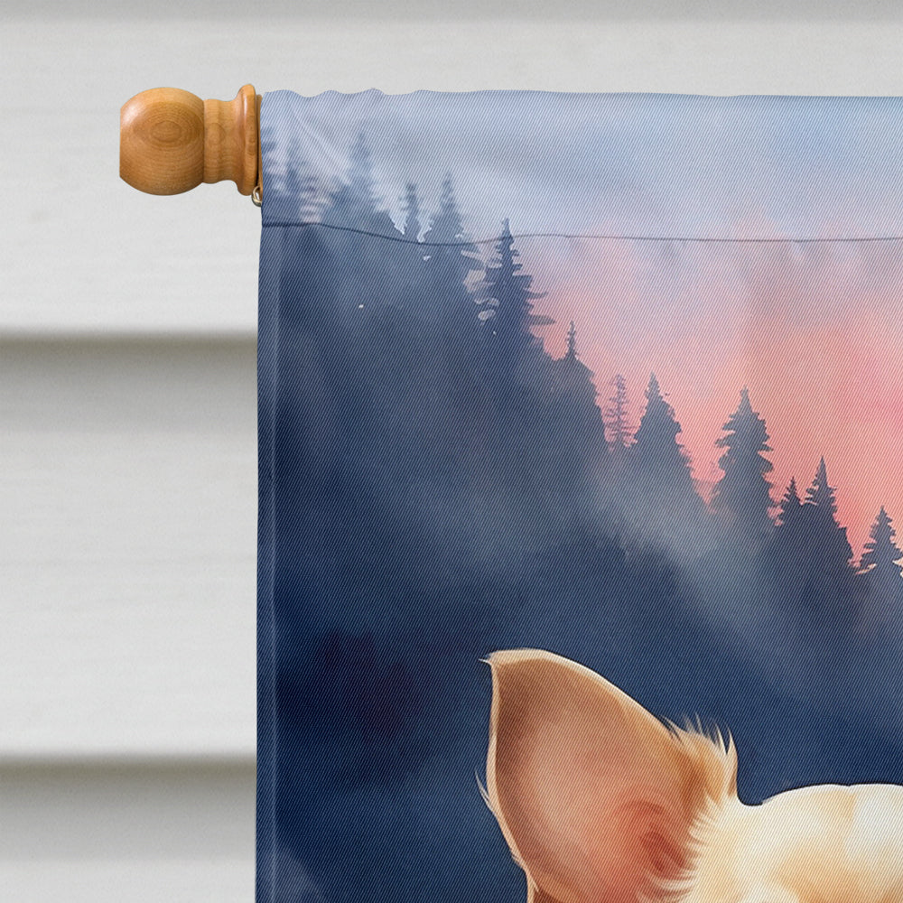 Chihuahua Two Hearts House Flag-2