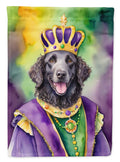Curly-Coated Retriever King of Mardi Gras House Flag-0
