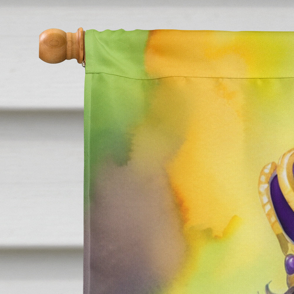 Curly-Coated Retriever King of Mardi Gras House Flag-2