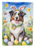 Australian Shepherd Easter Egg Hunt House Flag-0