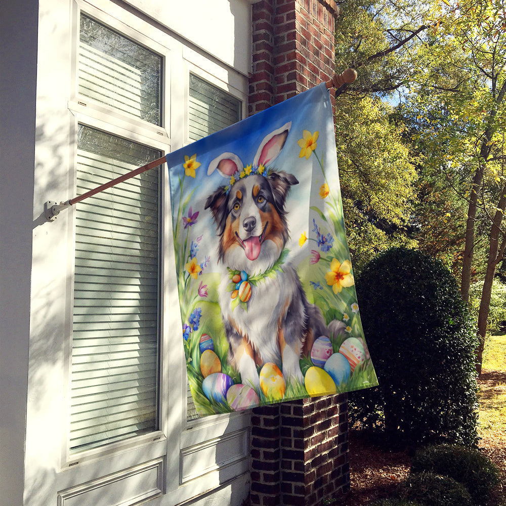 Australian Shepherd Easter Egg Hunt House Flag-1