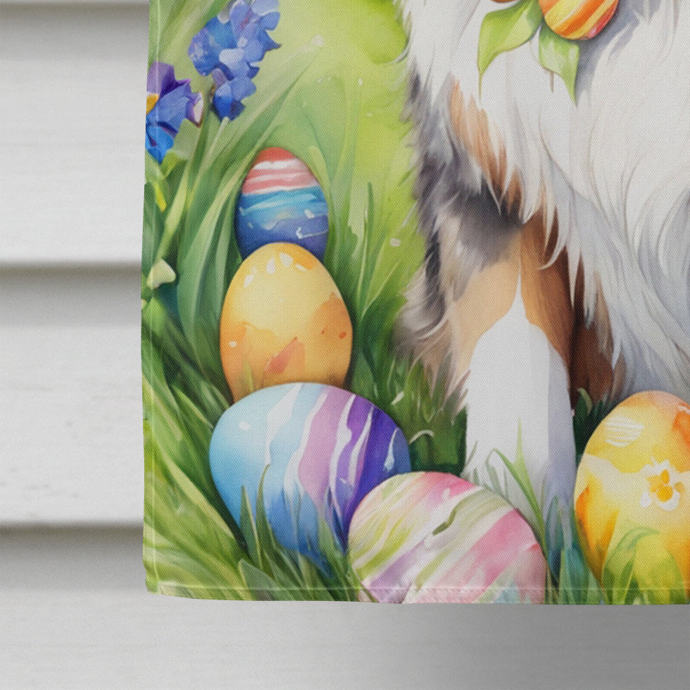 Australian Shepherd Easter Egg Hunt House Flag-3