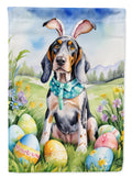 Bluetick Coonhound Easter Egg Hunt House Flag-0
