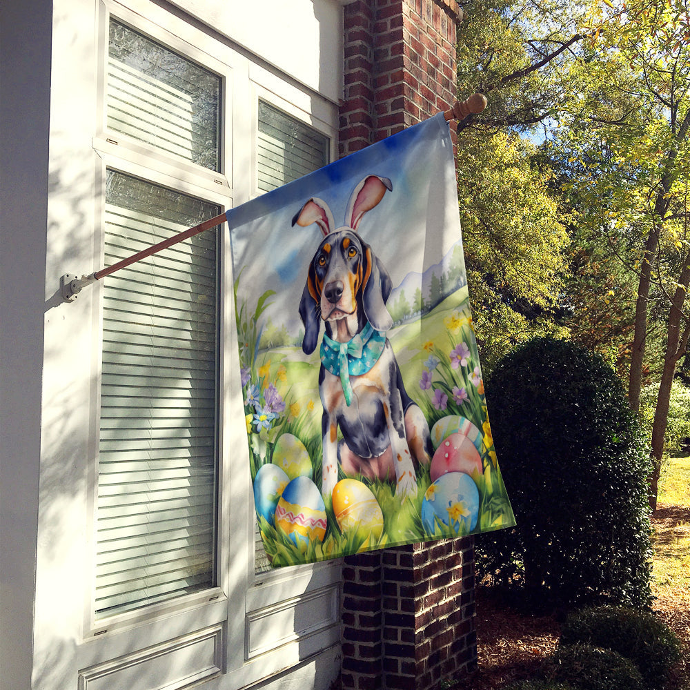 Bluetick Coonhound Easter Egg Hunt House Flag-1