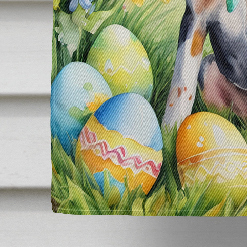 Bluetick Coonhound Easter Egg Hunt House Flag-3