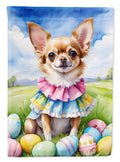 Chihuahua Easter Egg Hunt House Flag-0