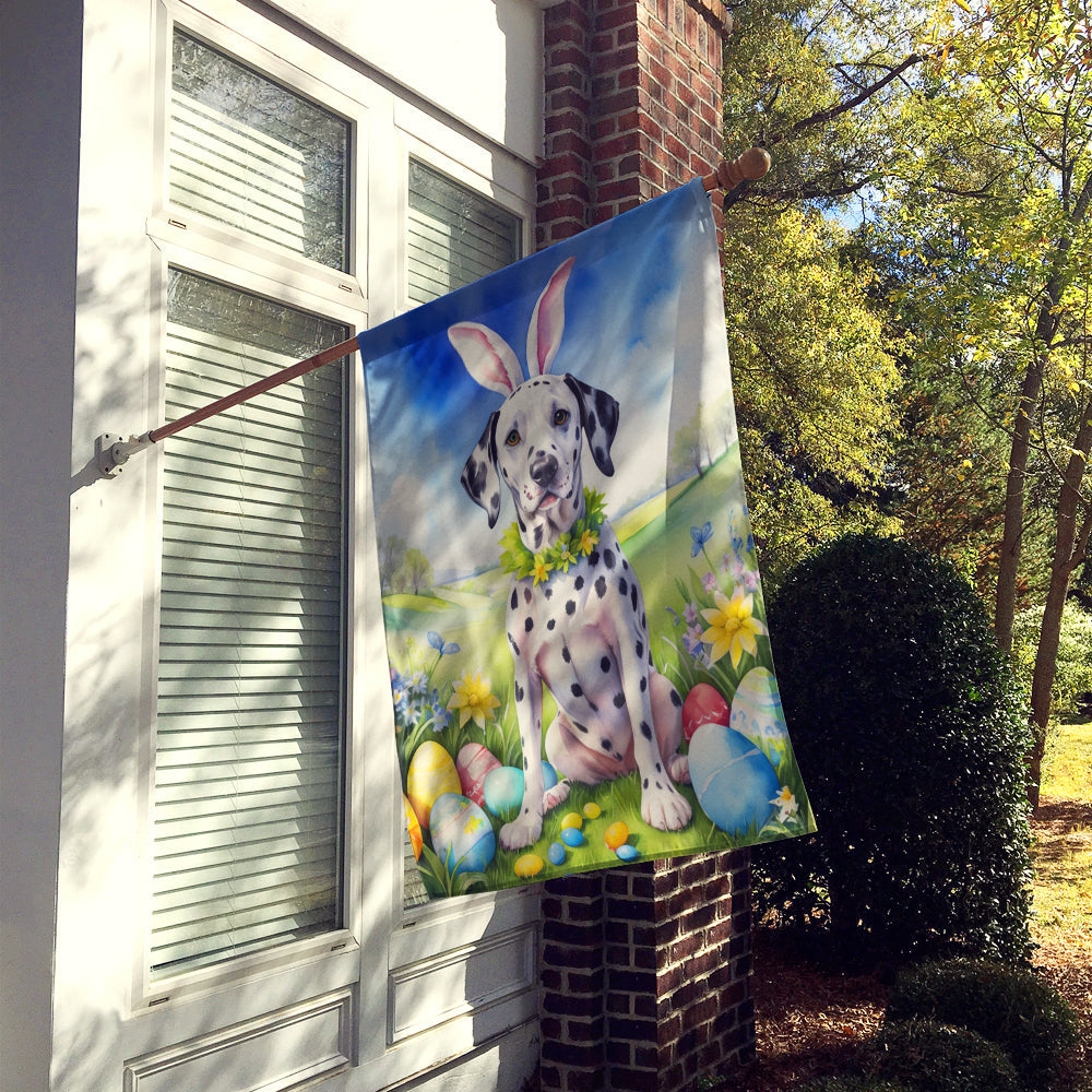 Dalmatian Easter Egg Hunt House Flag-1