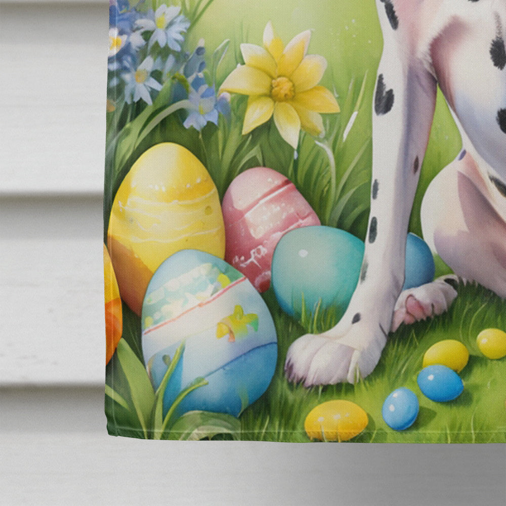 Dalmatian Easter Egg Hunt House Flag-3