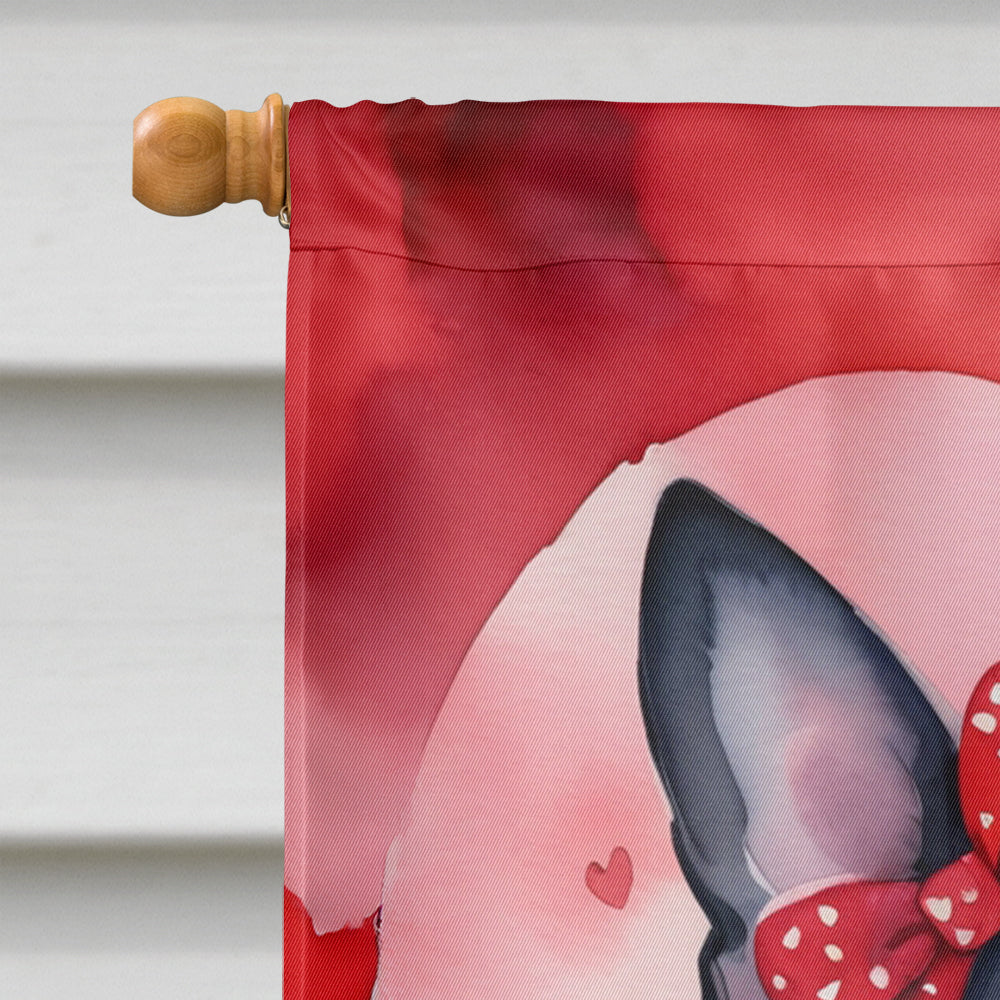 Boston Terrier My Valentine House Flag-2