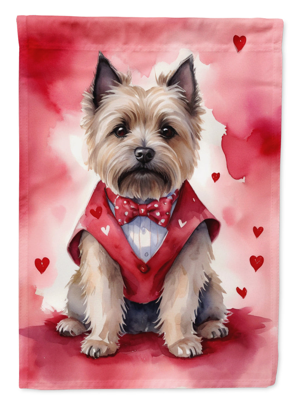 Cairn Terrier My Valentine House Flag-0