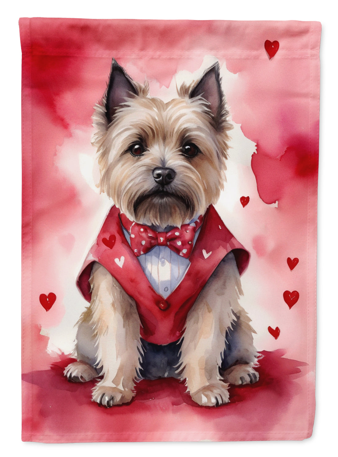 Cairn Terrier My Valentine House Flag-0