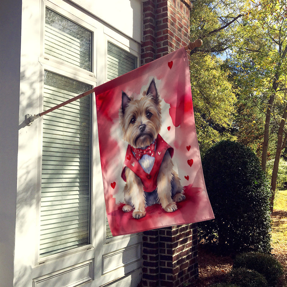 Cairn Terrier My Valentine House Flag-1